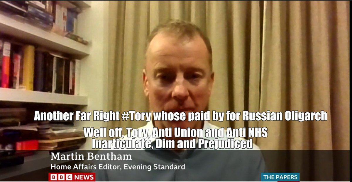 #Tory Anti Union #bbcnews #bbcthepapers #bbcpapers has another Far Right Anti Union Class War #Tory Party Stooge This one is very well paid by a Far Right Looting Russian Oligarch Inarticulate, Dim and very Prejudiced