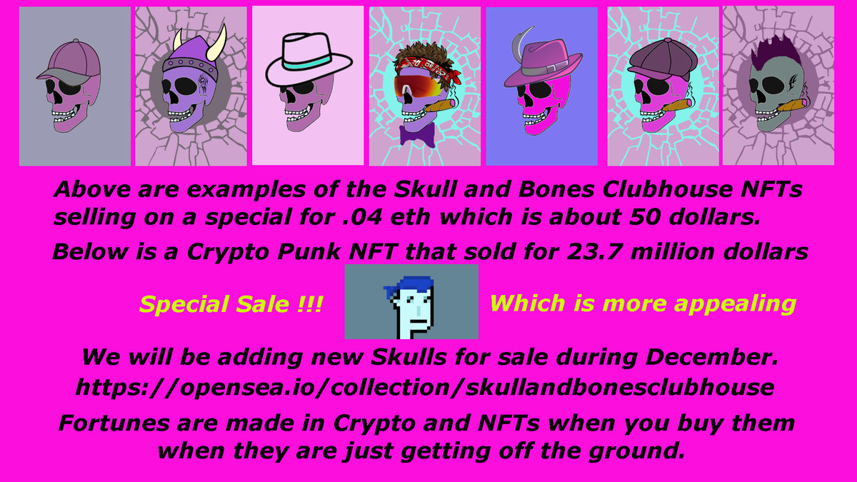 This could be an opportunity of a lifetime. I own over 9,000 of them and I plan on promoting them to the max.  One crypto Punk sold for 23.7 million dollars and there are over 10,000 of them. The sky is the limit. opensea.io/collection/sku…

zumimart.com