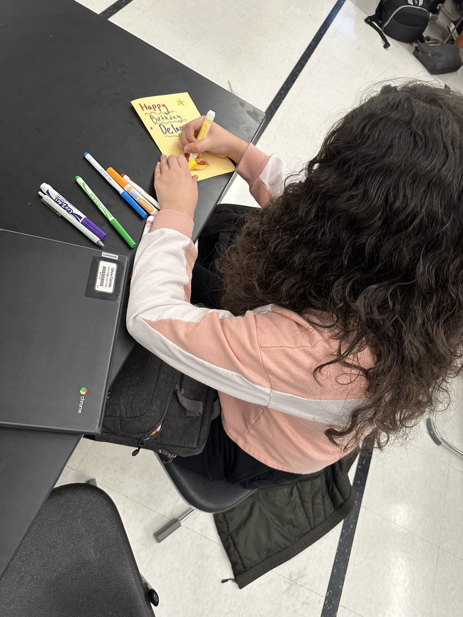 Adventure Club kiddos made some cards for Delaney’s 5th Birthday!  abc7chicago.com/delaney-krings…. <a href="/MrsArandaEL/">Mariola Aranda</a> <a href="/conradyjaguars/">Conrady Junior High</a>