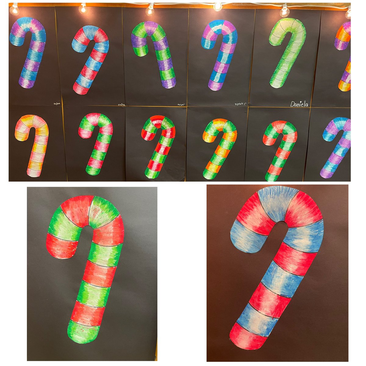 KateStarrCP's tweet photo. Beautiful, shiny candy canes to decorate our gym for the holiday concert @Crichton_Park @HRCE_NS https://t.co/RY3KN3Kx9A