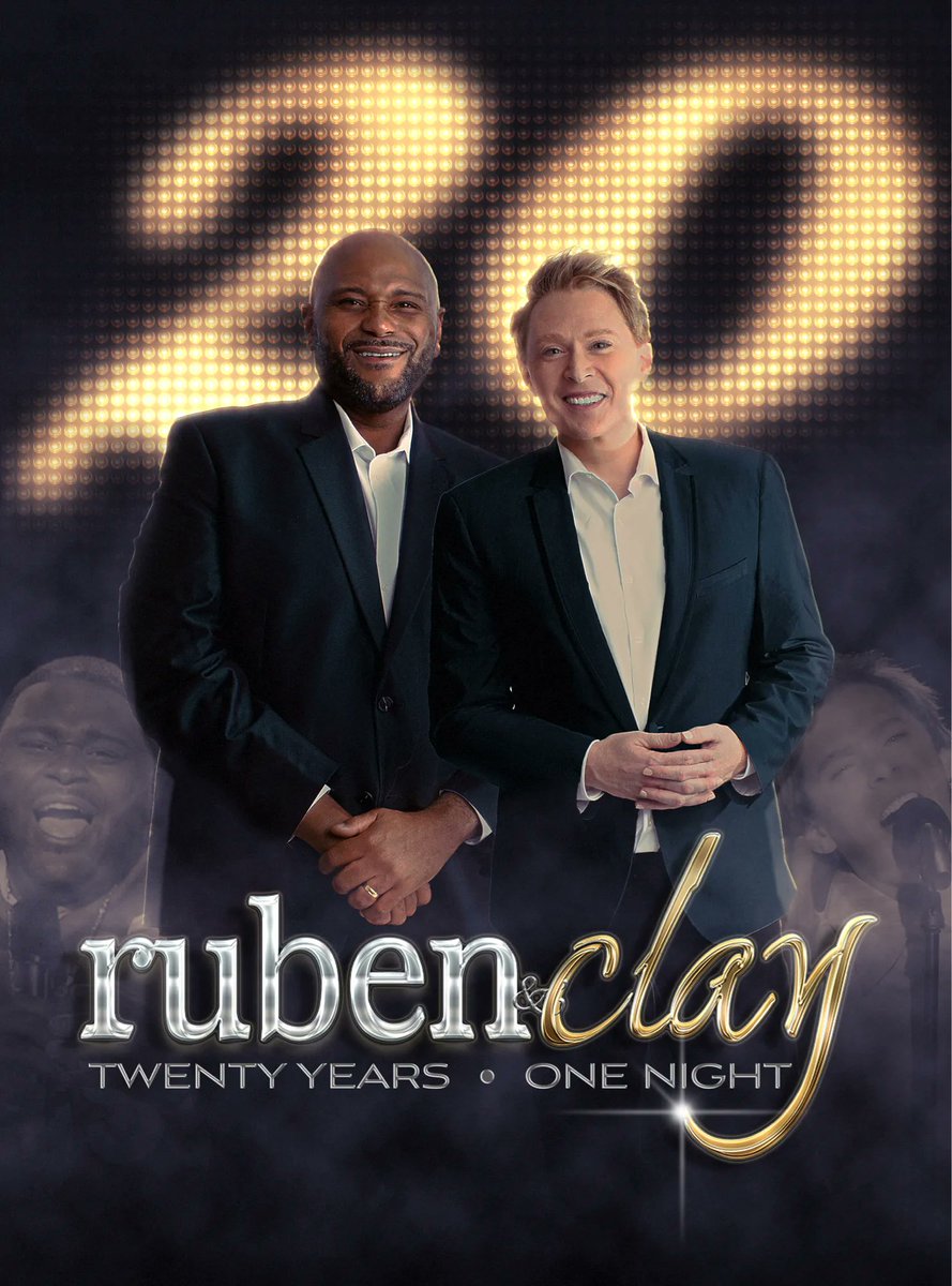 clayaiken's tweet photo. So excited that @RubenStuddard &amp; I are hitting the road this Spring, twenty years after our debuts on American Idol. Join us for the first leg of Twenty | The Tour, coming soon to a city near you! https://t.co/wH6xypSJPP for ticket info. https://t.co/9qPDBvBKV4