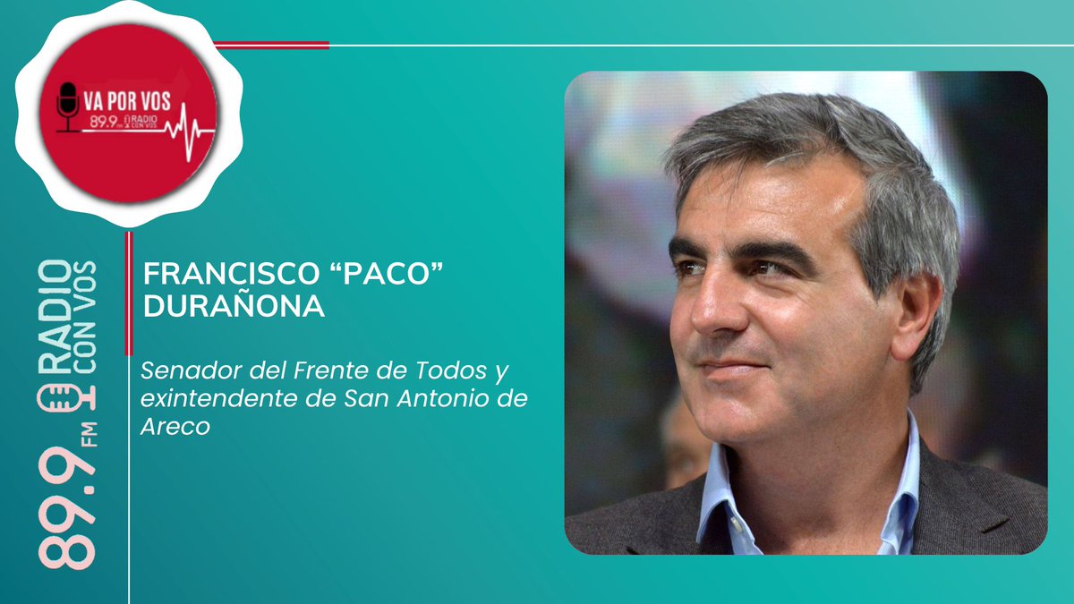 [AHORA🔴] Hablamos con <a href="/pacoduranona/">Paco Durañona</a>
 | Senador del Frente de Todos y exintendente de San Antonio de Areco | en #VaPorVos  ⚡| con <a href="/oorquera/">Oscar Orquera</a> y <a href="/sergrosso/">Sergio Rosso</a>| 📻 por <a href="/radioconvos899/">Radio Con Vos 89.9</a>