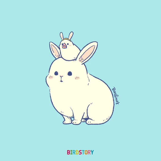 おはようございます。本日は12月15日、年賀はがき引き受け開始の日とのことですこの日から25日までに投函された年賀状は、翌年の1月1日に配達されるとのことです#BIRDSTORY #うさぎ #ブンチョウ 