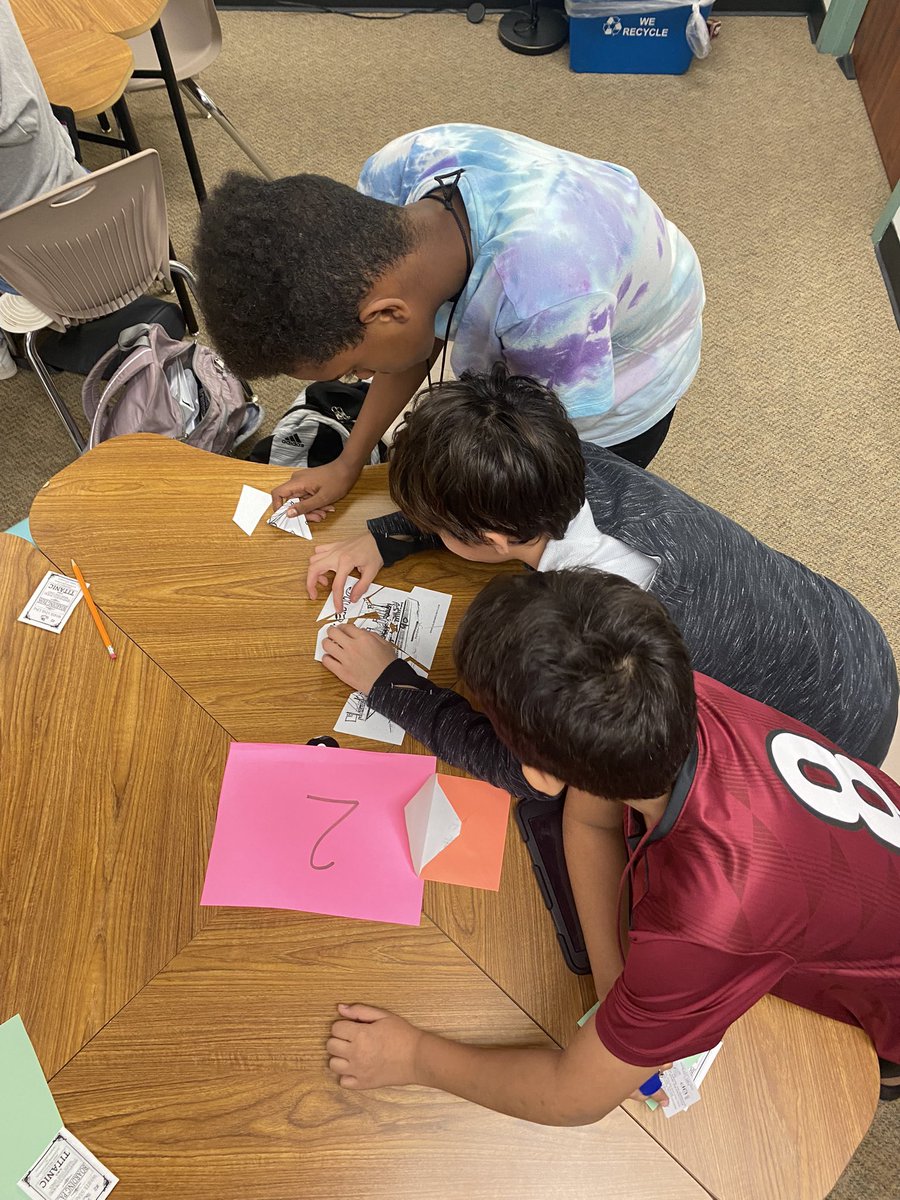 MsLNapier's tweet photo. Finishing up Titanic Week with my 6th grade Social Studies kiddos. Forget the World Cup - You haven’t seen ANYthing until you’ve seen KAP kids battle to be first in an escape room challenge. 😱 https://t.co/mOQCNQXxC8