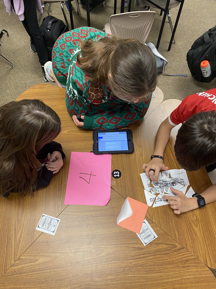 Finishing up Titanic Week with my 6th grade Social Studies kiddos. Forget the World Cup - You haven’t seen ANYthing until you’ve seen KAP kids battle to be first in an escape room challenge. 😱