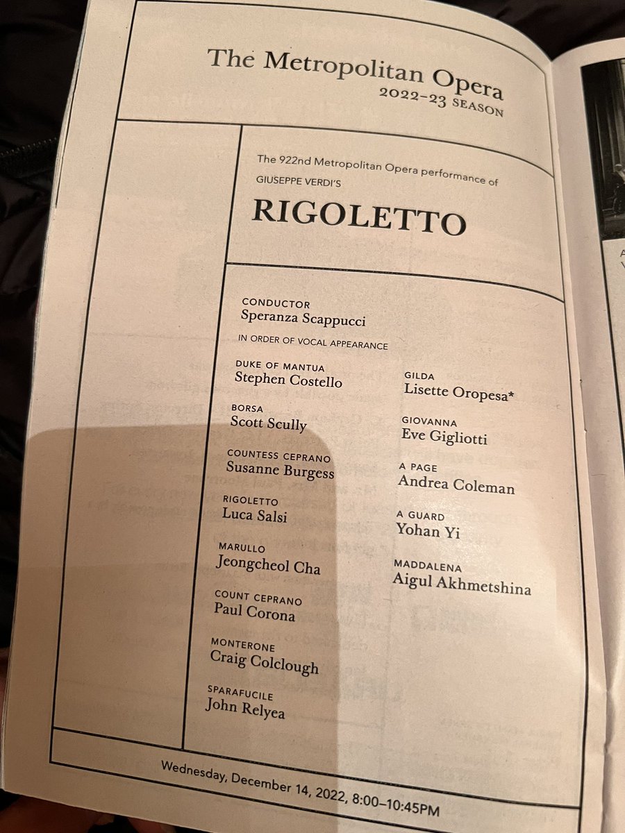 RomaPete's tweet photo. Rigoletto 3, tx3 @Lisette_Oropesa @LucaSalsi75 @CostelloTenor @EveGigliotti @AK_Mezzo @speranzascapp #JohnRelyea @METOrchestra @MetOperaChorus @MetOpera https://t.co/ZfFDSAveva