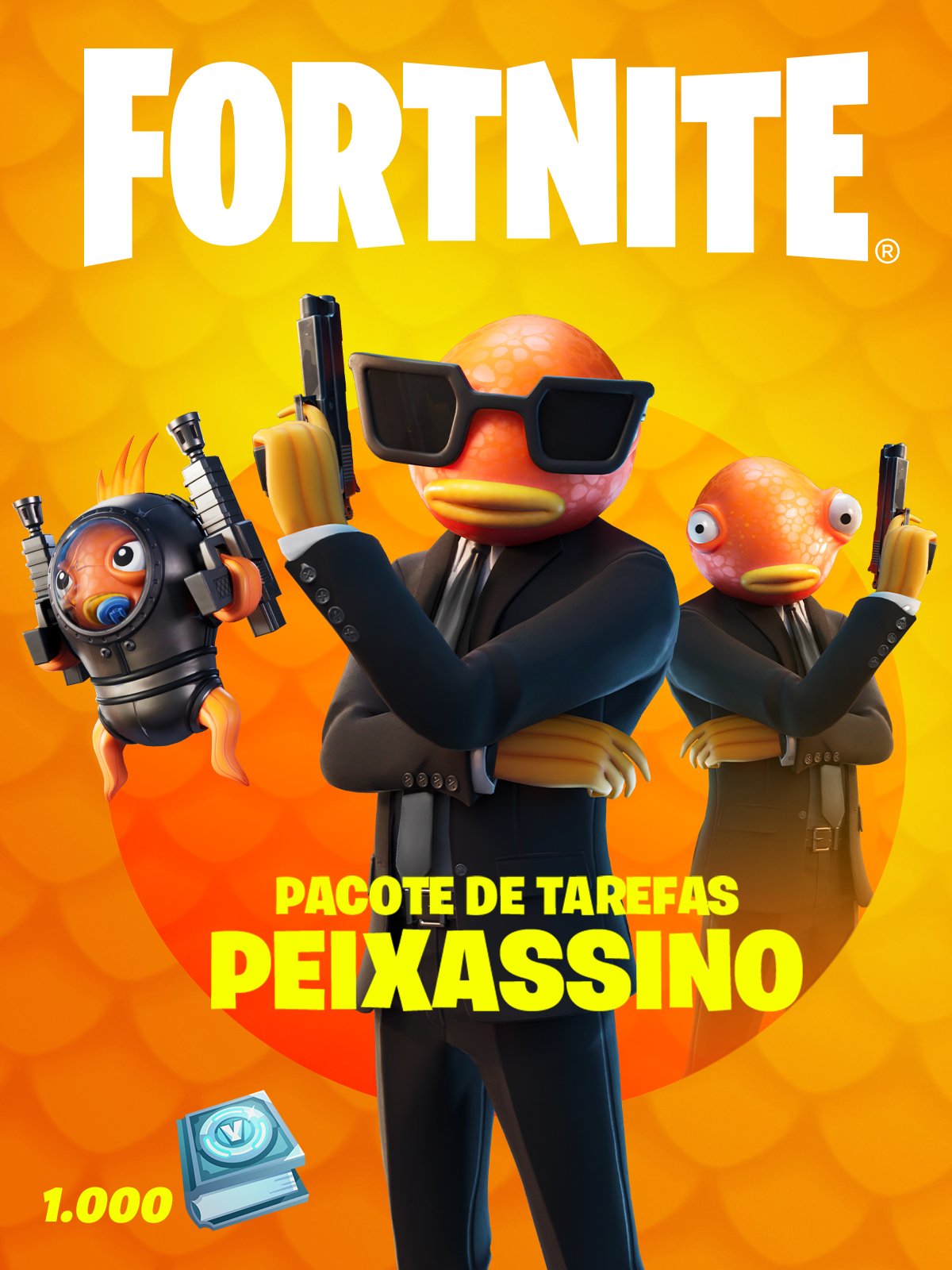 Jogo Fortnite Novo Pack Pacotao Fogo Sombrio para Xbox One em