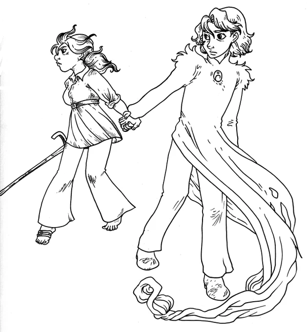 Aww 2010 first sketches of Emma and Warrick, so cute! 