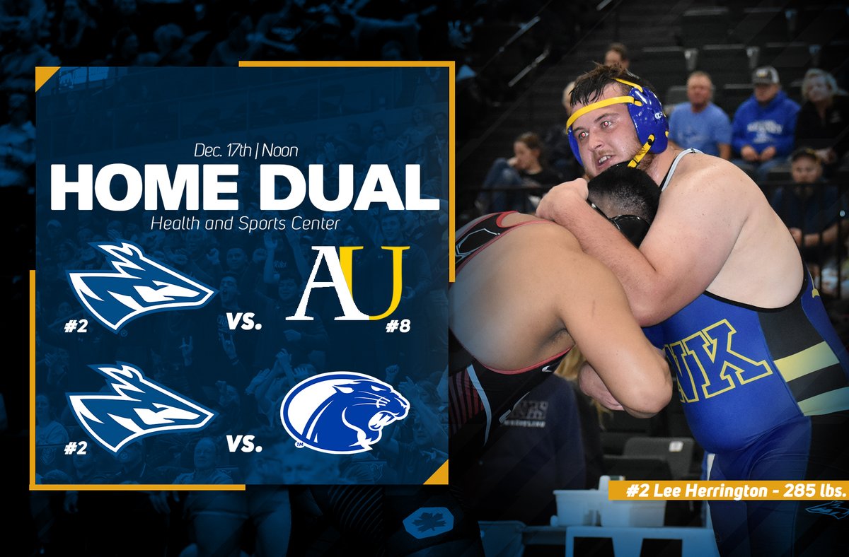 Saturday we have a home double header starting at noon with Augustana, followed by York!  Come out and support your Lopers! #unkwrestling