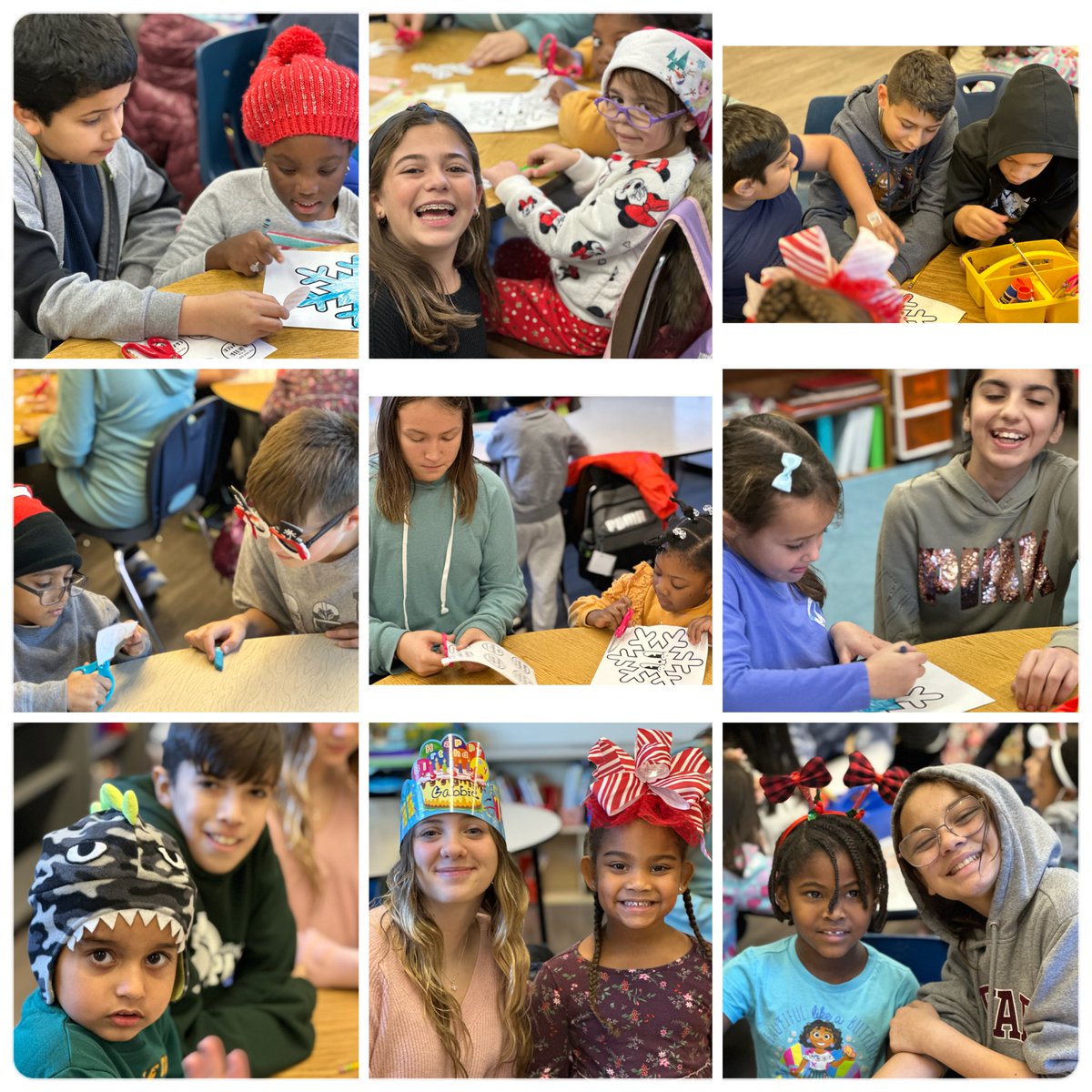 6th graders as leaders once again…pairing up with Kindergarten buddies to guide them through a snowflake craft. What a sweet way to spend an afternoon 🥰 <a href="/WillowRoadVS13/">Willow Road School</a> #classof2023