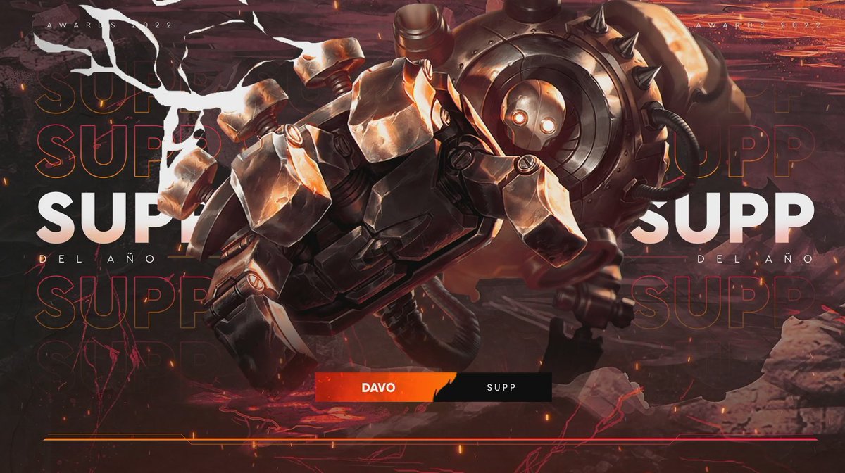 Un soporte playmaker que merece este premio, felicidades a <a href="/TwDavo/">Davo</a> por llevarse el reconocimiento al mejor soporte del año ⛑️

#VolcanoDiscoverLeague #VolcanoAwards