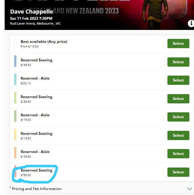 TicketingFair's tweet photo. 10 minutes into the onsale, and @TEGDAINTY is already reducing prices "dynamically". Seems no one wants to pay $999 to hear this guy tell "jokes". https://t.co/lLV6VtfEKD