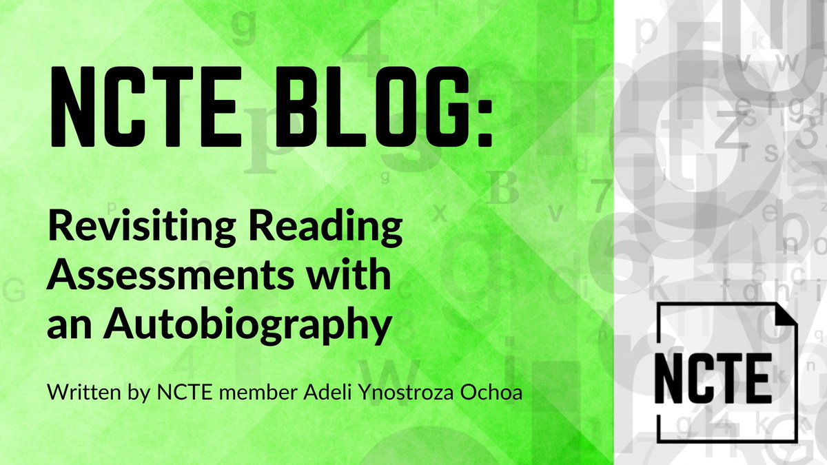 ncte's tweet photo. “Assessments are tools that inform teachers about their students’ learning, but the term ‘assessment’ is commonly interchanged with ‘testing.’” #NCTE member Adeli Ynostroza Ochoa encourages educators to redirect proficiency measurement on the #NCTEblog: https://t.co/NZkippKTE2 https://t.co/IyKdTQu7Ki