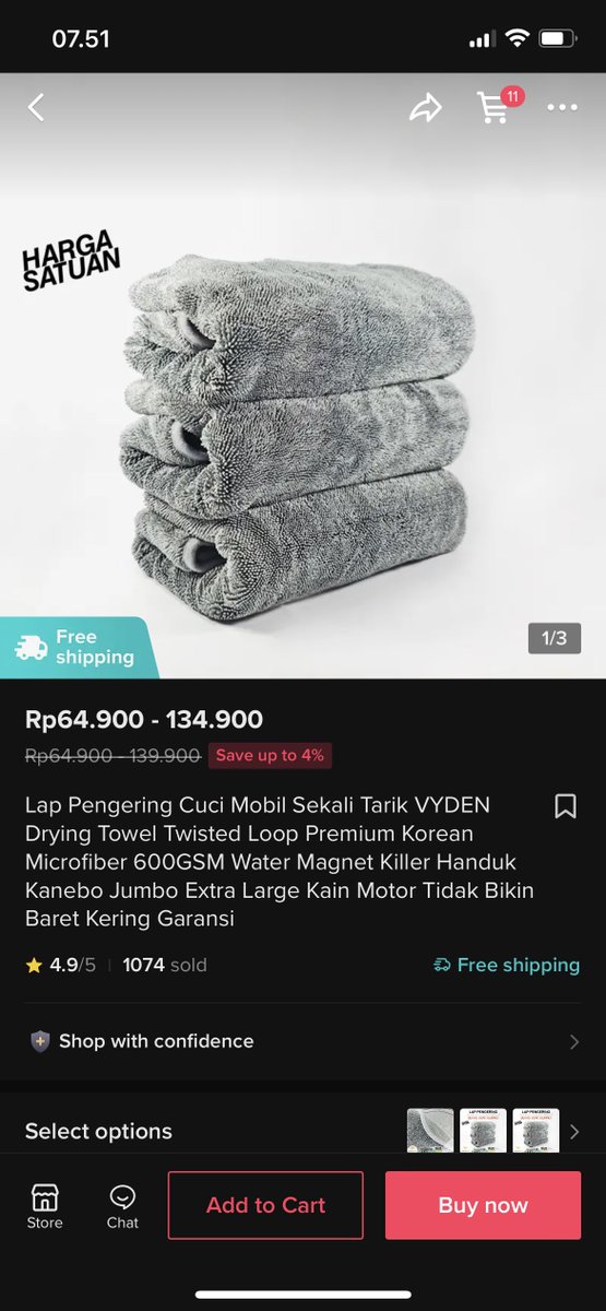 Enak banget pakai lap microfiber ini buat ngeringin boil yang habis dicuci. Sekali lap langsung kering, nggak kebanyakan peras-peres kaya kalau pakai kanebo. Ini saya pakai ngelap seluruh bagian boil cuma 1x peres doang. Nemu di TikTok