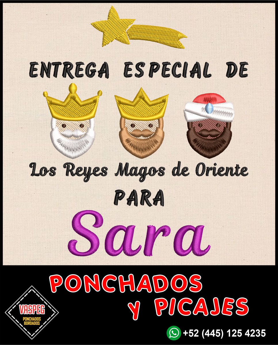 VaspegPonchados's tweet photo. 👑🌟👑🌟👑Creando ideas para estas fechas mágicas 👑🌟👑🌟👑

#ponchado #ponchados #bordado #diseñobordado #bordados #bordadospersonalizado  #picaje #picajes  #picajespersonalizado #vector #vectores #costal #costalitos #costalitospersonalizados #costalitosreyes #mexico #españa https://t.co/1iAIi9fxSN