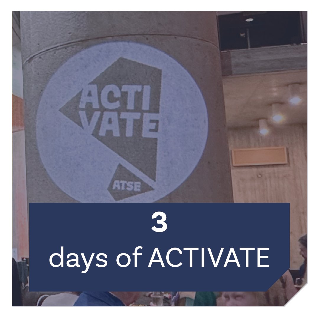 ATSE_au's tweet photo. On the 3️⃣rd day of ATSE, we all got to be, together for 3 days of #ATSEACTIVATE in Sydney!
ACTIVATE brought together global future shapers to share their visions for a tech powered, human driven future.
Watch back the amazing ACTIVATE sessions on demand: https://t.co/P2PxevjhPj https://t.co/rzMOgWkEyg