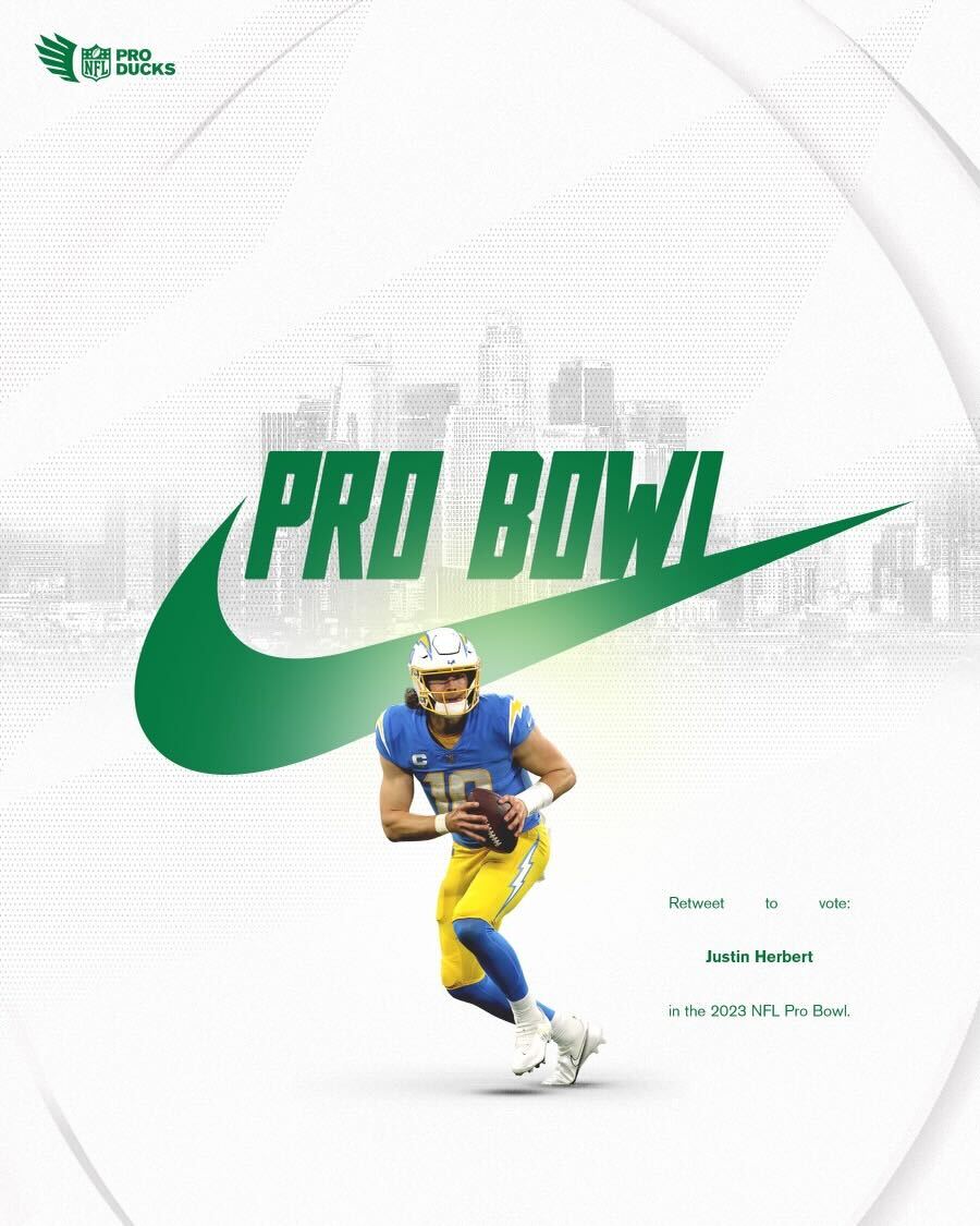 #ProBowlVote x Justin Herbert Every RT is worth 2 votes! #ProDucks x @chargers