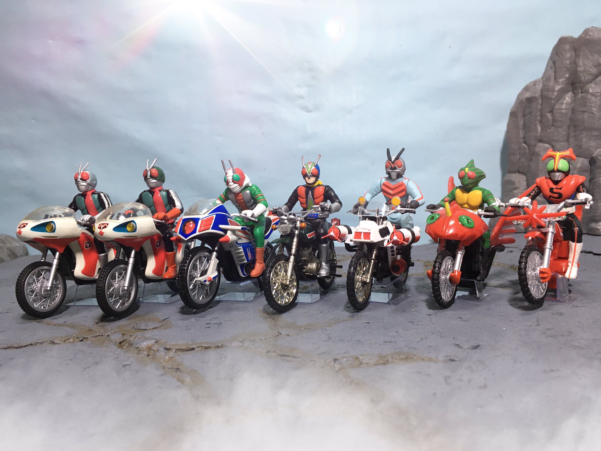 【即購入OK】栄光の７人ライダー☆昭和仮面ライダーバイク７台セット 即購入OK】栄光の7人ライダー☆昭和仮面ライダーバイク7台