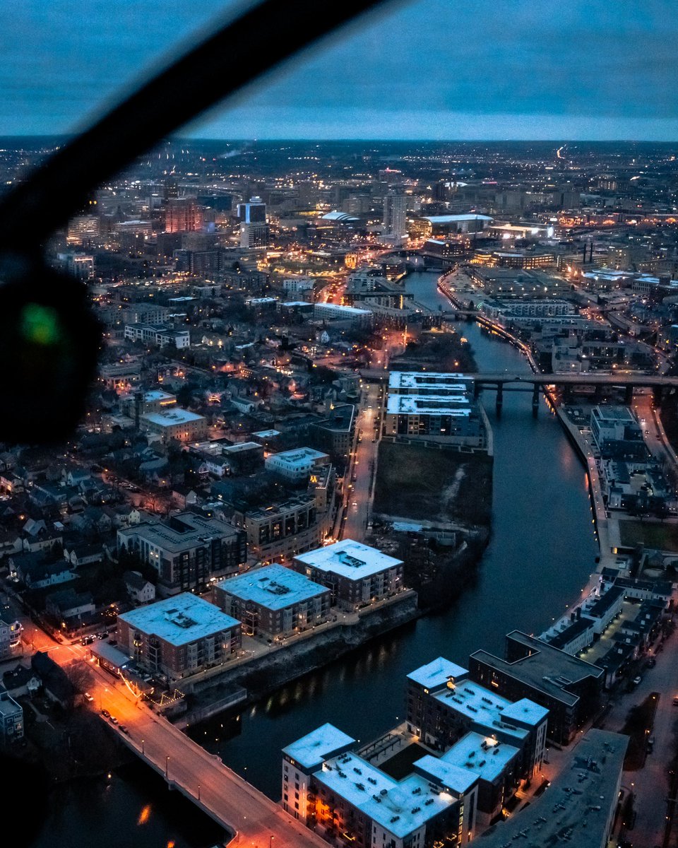 natevomhof's tweet image. Have you ever seen Milwaukee from a helicopter? Here’s a little preview because soon you’ll be able to. 😁🚁