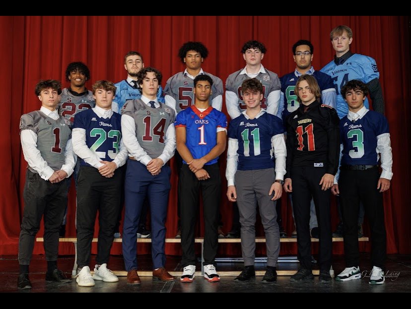 KadenKublinskas's tweet photo. A bit late but here are some photos from the TVRAA football banquet. Honoured to be a 1st team all star alongside some great players, as well as co-win the Greg Anderson Award for top student athlete with @wesmclennan 🔴🔵🟡 https://t.co/01EZmfDldl