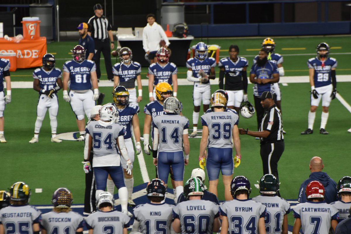 Rocketman_qa's tweet photo. Blessed to have been able to play in the Blue-Grey All American Bowl this weekend. Cool to cap off high school with my two brothers @ManginoColt @gabrielbuie07! @BlueGreyFB @wallace_seneca @DouGPowell_LSU https://t.co/WdcOdrWLb3