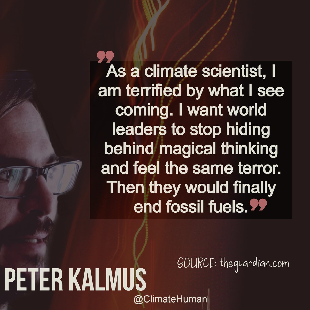 CodeRedEarth's tweet photo. When #Climate scientists are terrified by what they see coming we should be too.  #ClimateEmergency 
Is it magical thinking? or magical top end best they can buy propaganda ? They know as much as we do.  For a long time they've known. https://t.co/UEnrMhY5MY