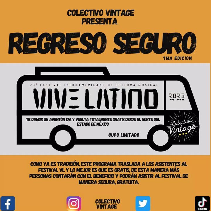 virintad's tweet photo. Amigos estamos preparando todo como cada año para darles un ride ida y vuelta totalmente GRATIS al festival más importante de música iberoamericana Vive Latino 🔥🎸🥁🎤 https://t.co/jx61pfAOwT https://t.co/Eub1EZY2dR