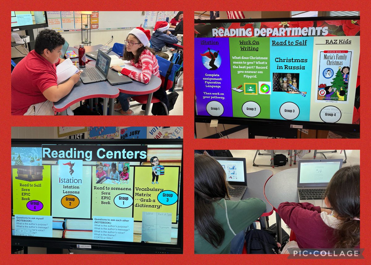 Instructional Rounds in 2nd-4th grades today @SagelandMicroES! Teachers are SOLID with centers in place & meeting with guided groups. Check out the student engagement, evidence of guided reading lesson structure, daily 5, and digital texts! #GuidedMath #GuidedReading ❤️🐾💙