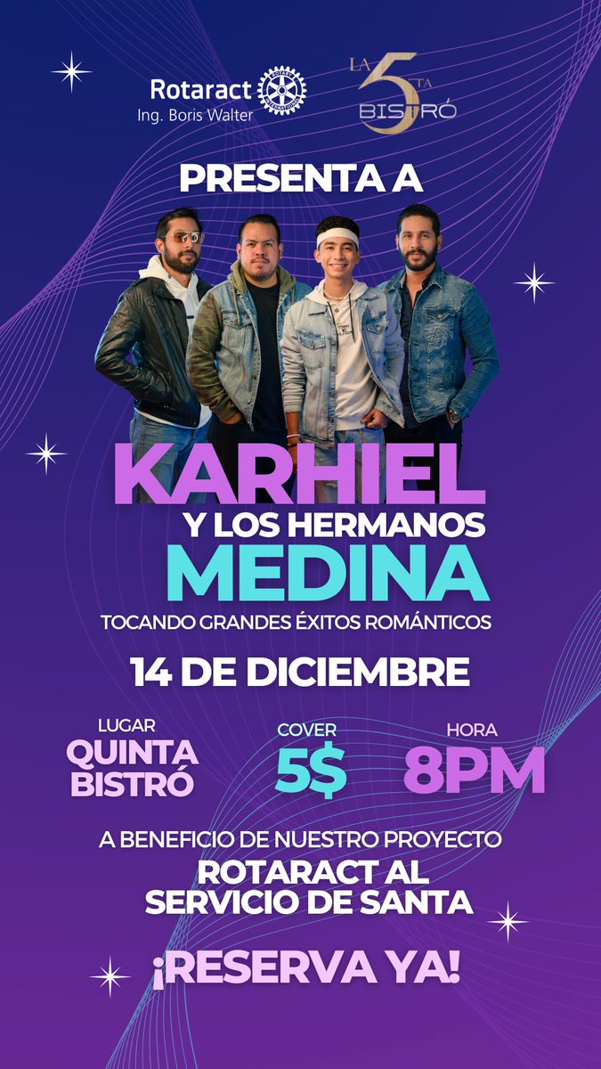 RotaractMaracay's tweet photo. Este miércoles tributo a esas canciones románticas que tanto nos encantan, lo recolectado se utilizará para llevar comida navideña para las comunidades de tejerías y guasimal.
!Ayúdanos a llevar la navidad a nuestros amigos! 🎄🎁 https://t.co/SN4i4ywdH5