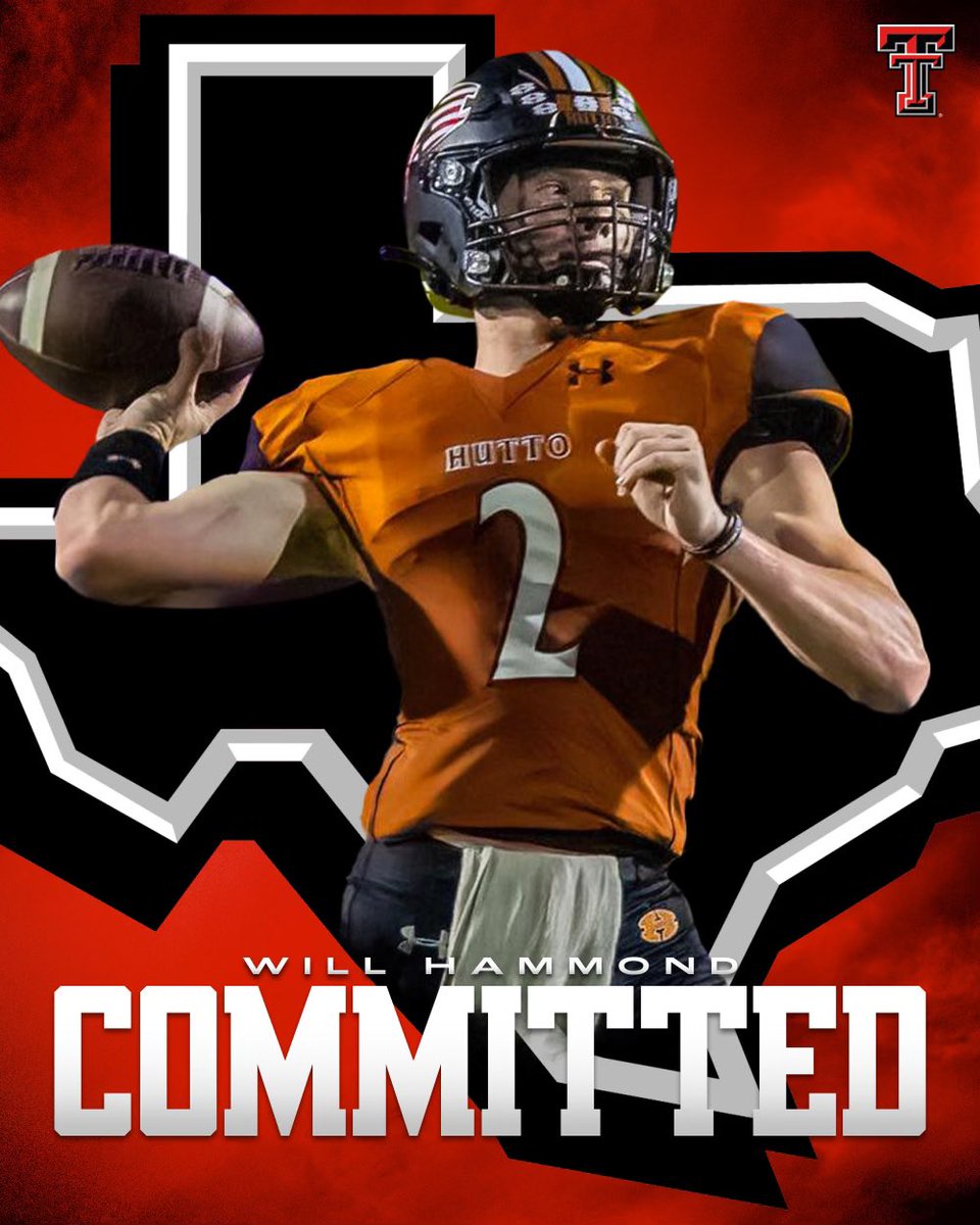 COMMITTED! I am truly blessed to be in this position! Class of 2024’s let’s get it going! 
#WreckEm 🔴⚫️🌵
<a href="/JoeyMcGuireTTU/">Joey McGuire 🌵</a> <a href="/ZKittley/">Zach Kittley</a> @TTUKirkBryant @SWiltfong247 
<a href="/SkysTheLimitWR/">Margin Hooks</a> <a href="/Stumpf_Brian/">Brian Stumpf</a>
