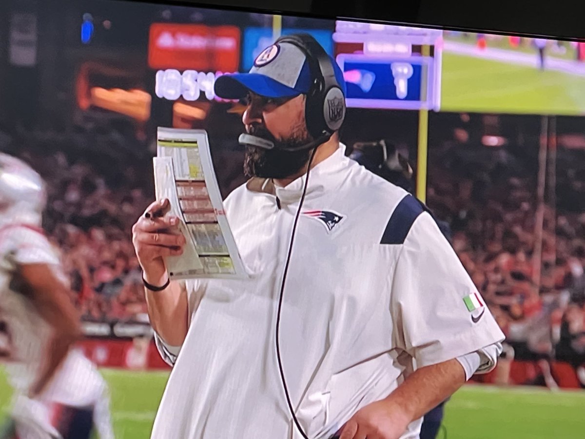 ArmandoSalguero's tweet image. Matt Patricia dialing up a blitz for his offense.