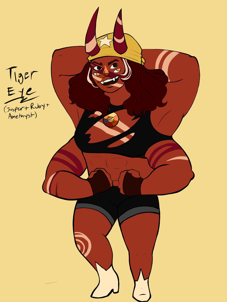_LithiumRose_'s tweet photo. Fan Fusion: Tiger Eye, fusion of Jasper, Ruby, and Amethyst. Loosely inspired by professional wrestlers and body builders
____________________
#StevenUniverse #stevenuniversefanart #sufusion #sujasper #suruby #suamethyst https://t.co/7ECKOqKO0p