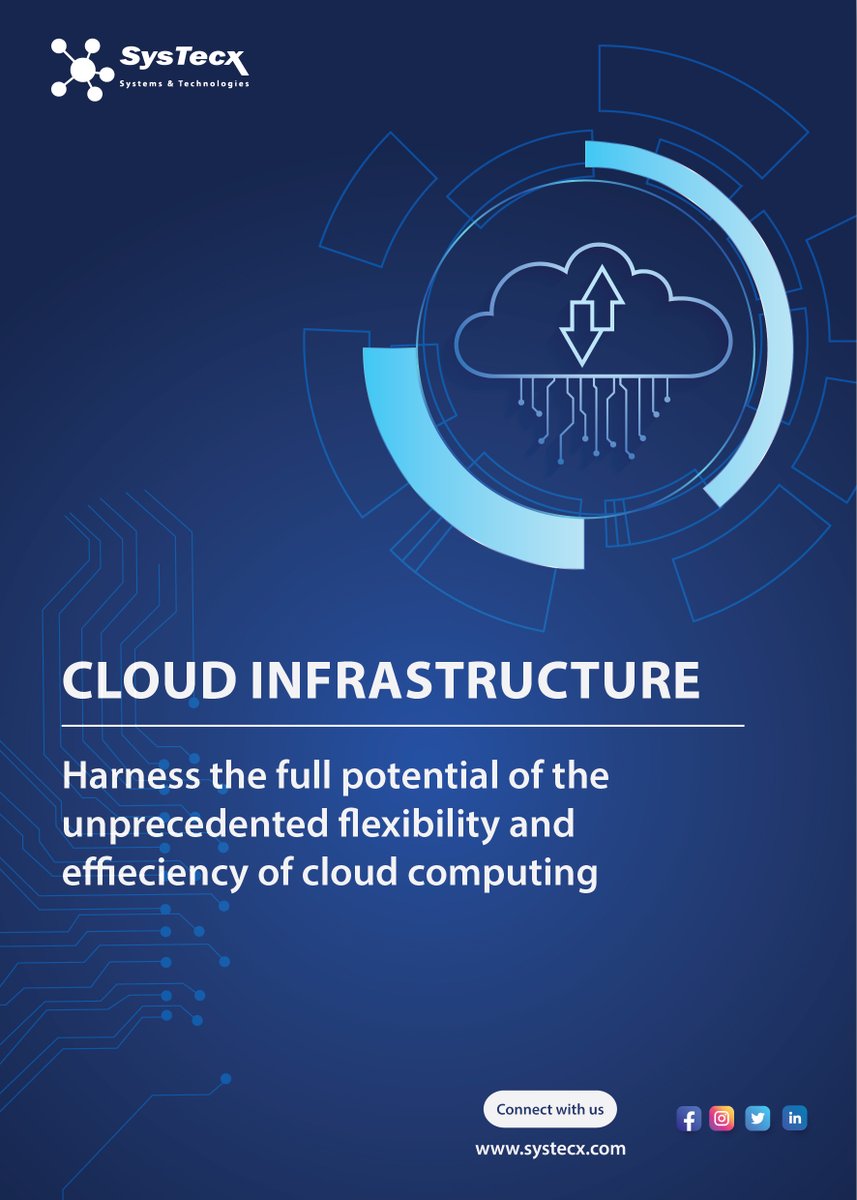 SysTecx's tweet photo. Move to cloud with @SysTecx 

Harness the full potential of the unprecedented flexibility &amp; efficiency of cloud computing 

#business  #CloudComputing #cloud #DigitalTransformation #Azure #AWS https://t.co/PV6DraaNbc