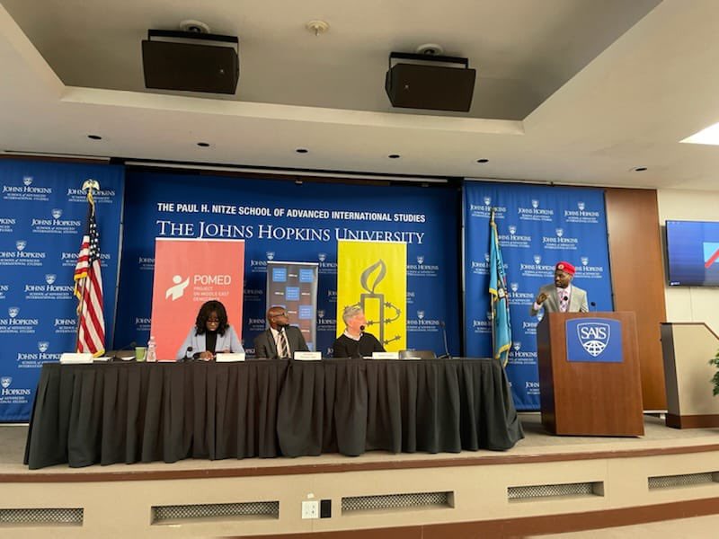 SeruIshmael's tweet photo. Thank u @hrw @amnestyusa for the opportunity to speak about the @StateDept strategy for Sub-Saharan #Africa on Human Rights.

@WhiteHouse @StateDept has to prioritize Human Rights as it deals with African dictators like @KagutaMuseveni! @Hassan_shire @CarineNantulya @yasminoviech https://t.co/fE5w0EANBE