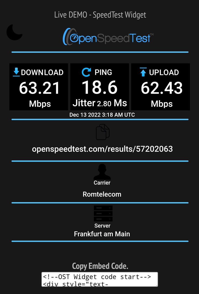 fabrizio_degni's tweet photo. Hello, just found an great #opensource service and #app to #benchmark the #network performances and tested it on my network. #OpenSpeedTest is pretty good 😊 and deserves absolutely a post!
Here: https://t.co/nCYIJuPck5
#internet #speedtest #ping #latecy #download #upload #HTML https://t.co/Cuv3lXWSYF