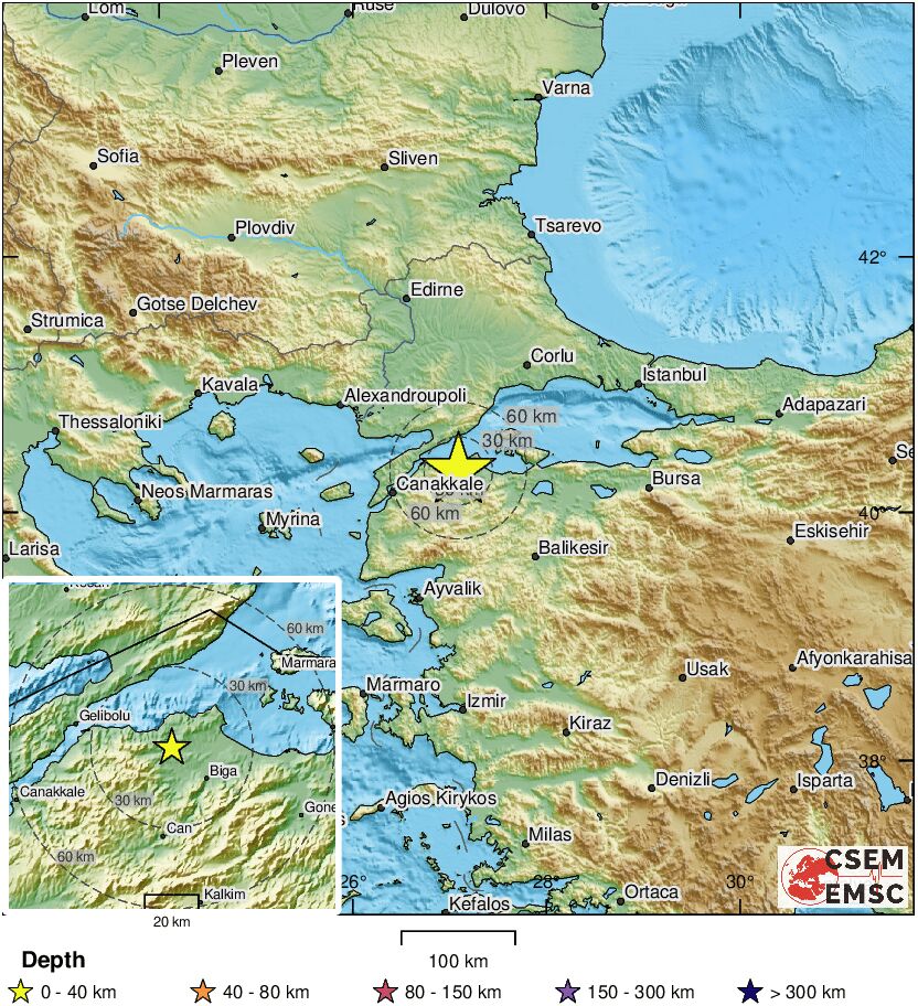🔔#Earthquake (#deprem) M4.5 occurred 17 km NW of #Biga (#Turkey) 4 min ago (local time 06:21:18). More info at:
📱emsc-csem.org/service/applic…
🌐m.emsc.eu/?id=1199381
🖥emsc-csem.org/Earthquake/ear…