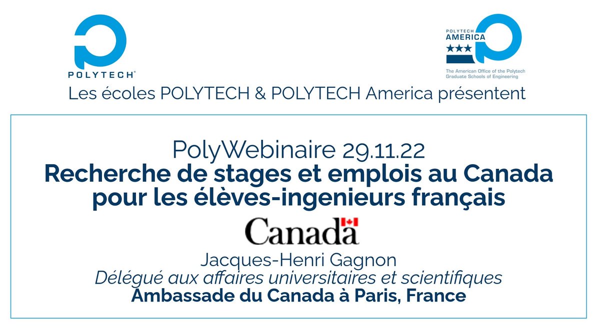 poly_syl's tweet photo. Students of the @reseaupolytech turned up 'en masse' for @GagJh's PolyWebinar on #engineering #internships and jobs in #canada. Merci, Jacques-Henri and @AmbCanFrance, and go West, Polytech! #frenchengineeringexcellence https://t.co/ICHQ8k3sxI