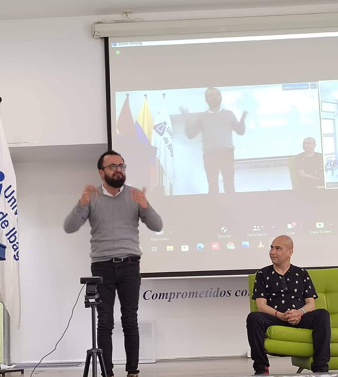 insorcolombia's tweet photo. #HoyTeContamos que Funcionarios del #INSOR, presentaron la ponencia “Avances, logros y proyecciones de la ENILSCE y el RENI", en el Simposio Nacional: Origen, Presente y Desafíos de la interpretación en Colombia, organizado por la Asociación Andina #Tilsan. 🙌 🇨🇴
#IntérpretesLSC https://t.co/EebgYSykiq