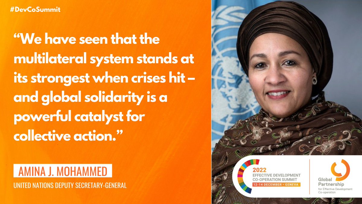 AminaJMohammed's tweet photo. Genuine and trusted partnerships can transform the way we approach today’s global challenges, starting from the country level. 

In Geneva for the #DevCoSummit: https://t.co/axnAzQF6pn https://t.co/DhVpyMYPeV