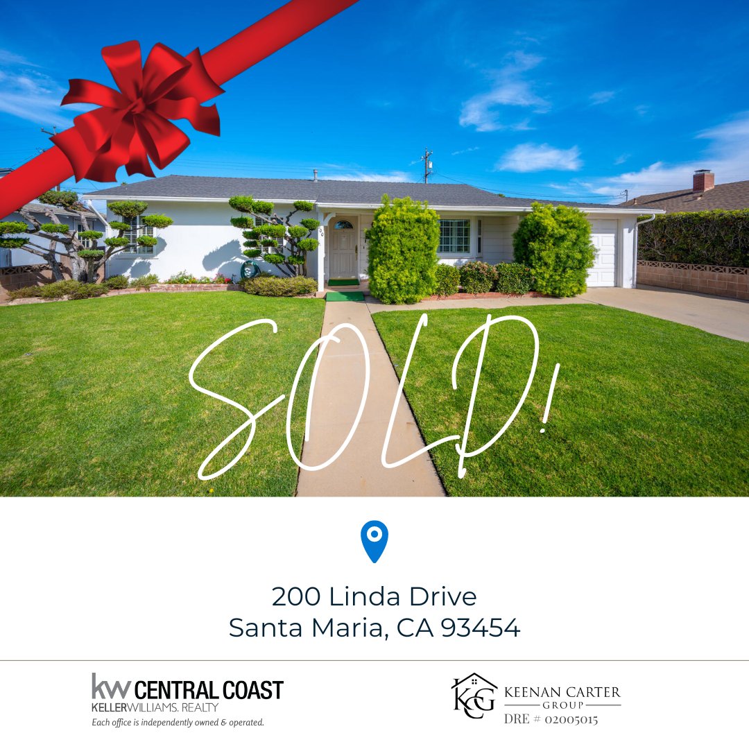 TheKeenanCarte1's tweet photo. We are excited to announce that 200 Linda has sold! We wish all the best to the buyer &amp; seller as they begin their new home adventures. (805) 773-7711

@annetteneer @dickkeenan1 @narlenekeenan 
#keenancartergroup #kellerwilliams #kwcentralcoast #centralcoastrealestate https://t.co/pxU7nF8nEr