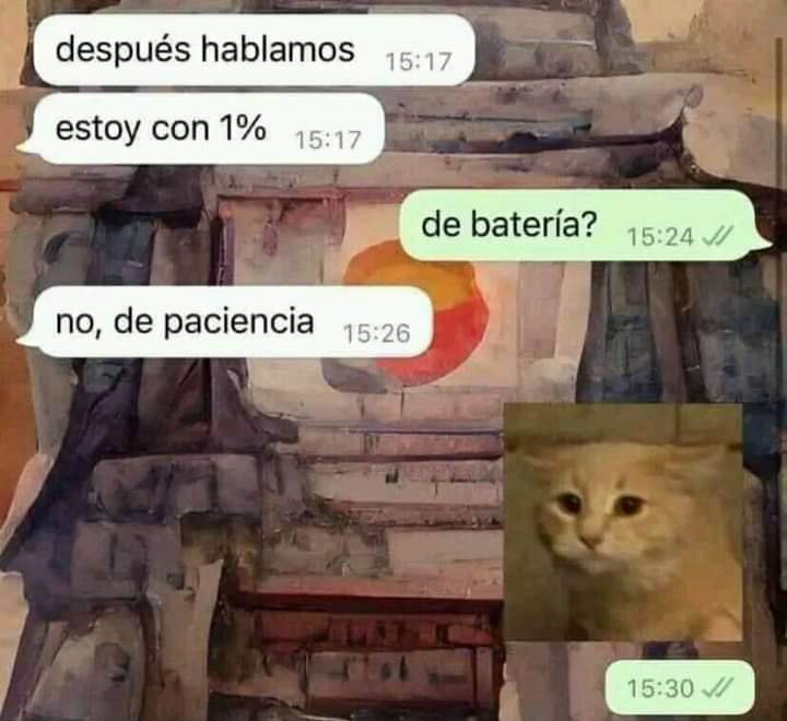 despues hablamos
estoy con 1%