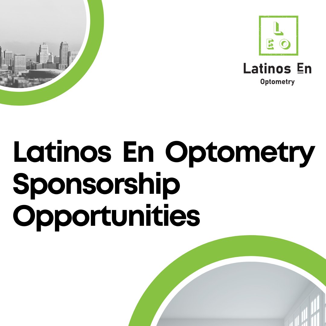 EnOptometry's tweet photo. Become a sponsor and help Latinos en Optometry reach our goal of supporting Latino optometry students by providing resources, educational events, support, and more. 

Learn more at: https://t.co/XTWqvcbmho

#optometrist #optometrystudent #eyecareprofessionals #ods https://t.co/9G5yIiEdnX