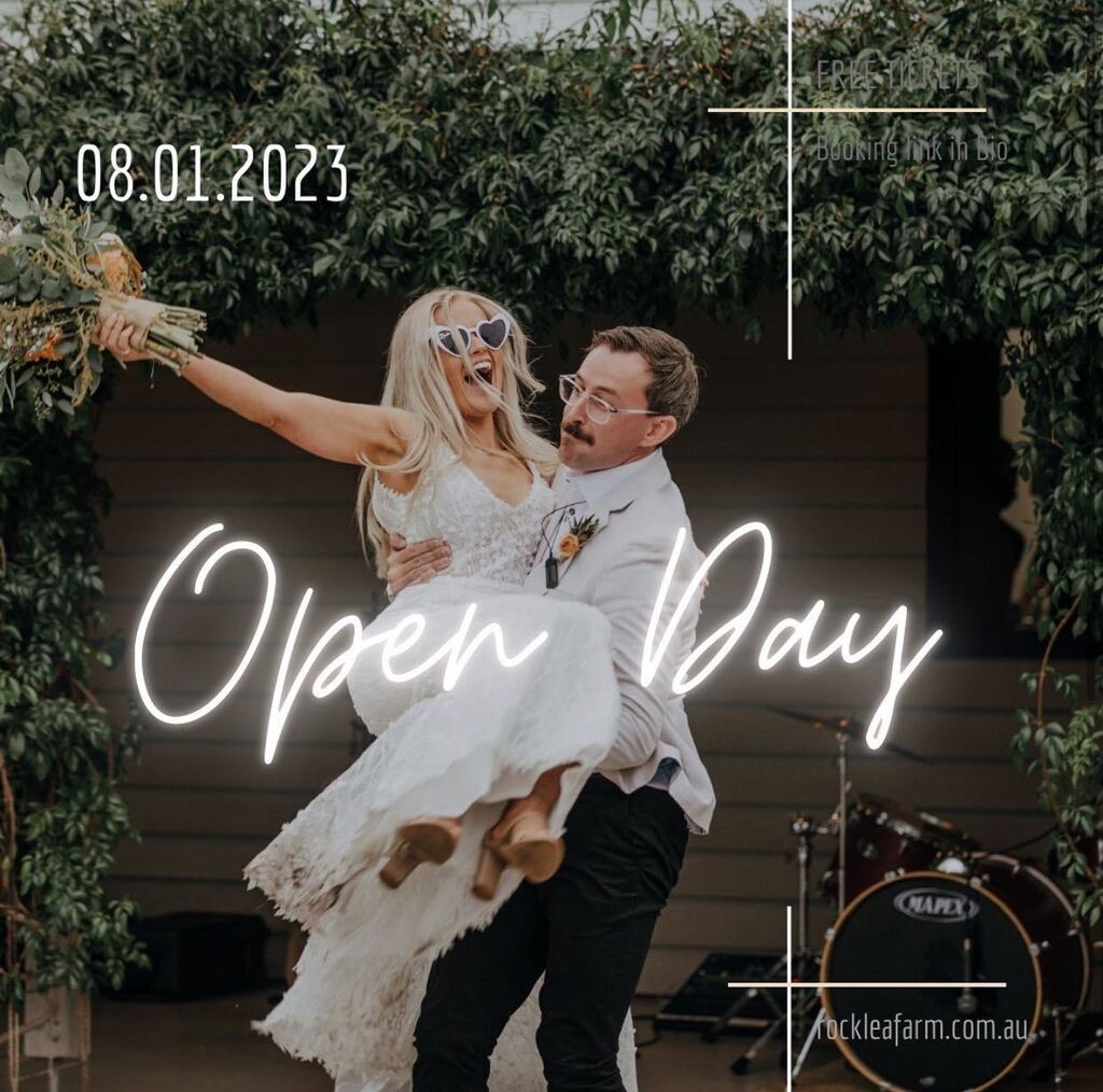 OPEN DAY AT ROCKLEA FARM 🎉

Recently engaged? Thinking of getting married? One of our favourite venues is hosting an Open Day on Sunday 8th January.

We will be there feeding you slices along with some amazing suppliers including:

@florette_weddings 
@theboutiquehire.co 
<a href="/s/">『S』</a>…