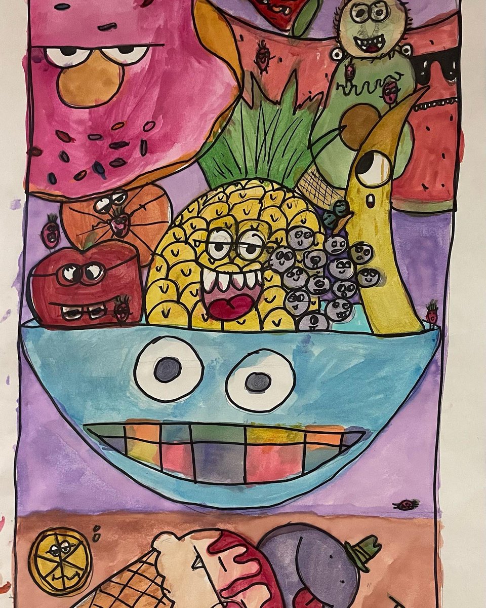 mrmadisonart's tweet photo. @klyonsnatborn watercolors are streaming through the hallway right now. Go check ‘‘em out!! https://t.co/4lq7cCDQX9
