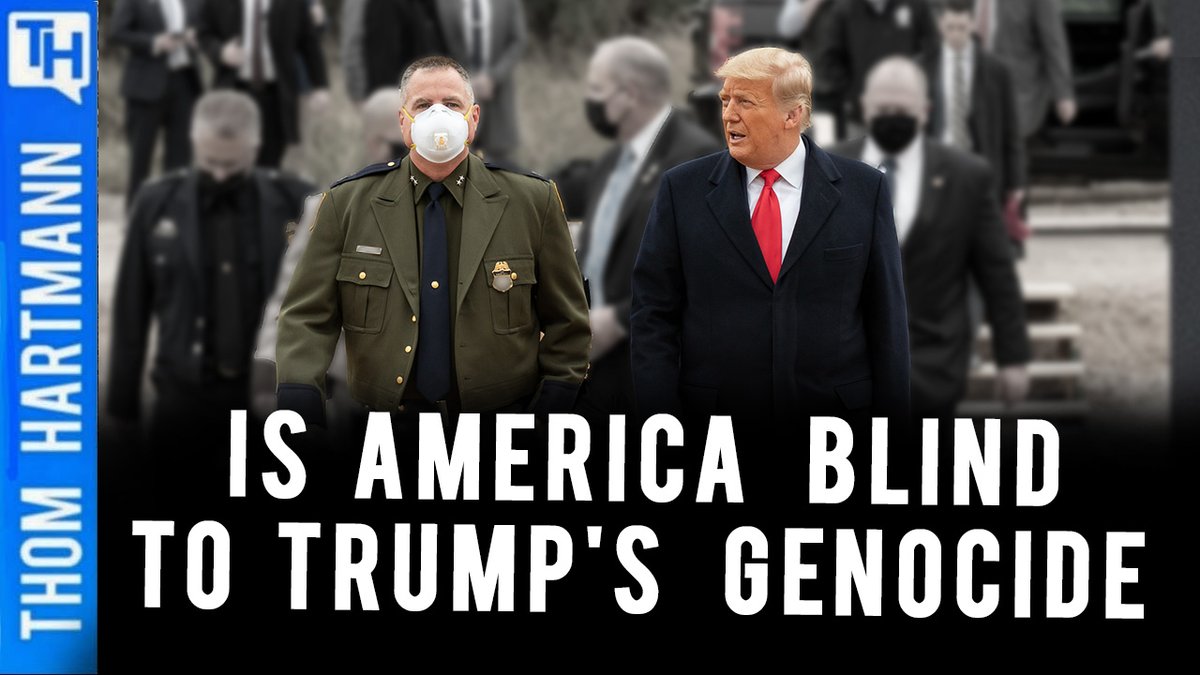 Thom_Hartmann's tweet photo. Can Trump Be Charged With Genocide? 

Watch here https://t.co/4zqX4oDlLT https://t.co/EerAsDn36j