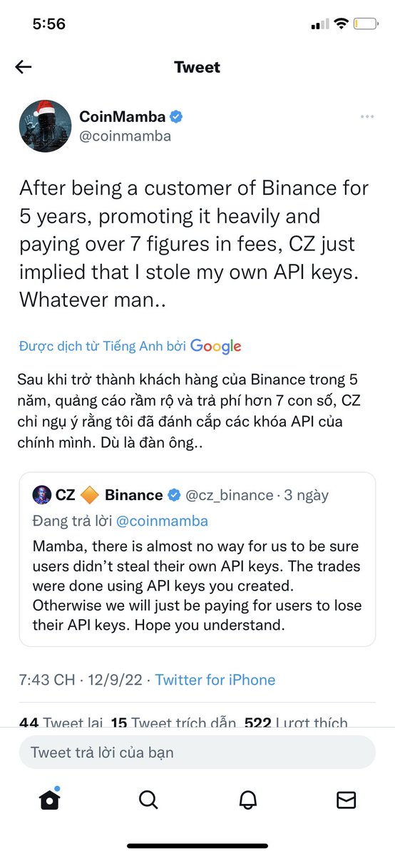 LuckyStudent02's tweet photo. 1/ Toàn cảnh Drama FUD Binance.
@coinmamba  là 1 KOLs có tiếng và đã sử dụng API trên Binance cách đây 2-3 năm nhưng quên không xoá.
Sau vụ Hack API đẩy giá #OSMO thì có bị mất tiền. Ông này liên hệ với Support Binance và làm loạn trên Twitter đòi CZ bồi thường. https://t.co/68mueWhMUJ