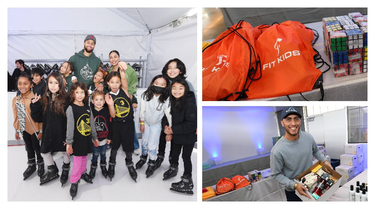 We are thrilled to donate Fit Kits to @StephenCurry30, @ayeshacurry, @eatlearnplay's 10th annual #ChristmasWithTheCurrys; What an amazing way to celebrate the spirit of the holidays and impact 500 Oakland kids and families!
