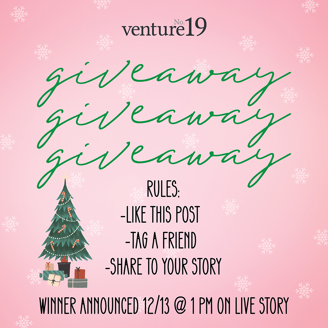 ❄️GIVEAWAY❄️!! Follow the rules above to be entered to win a $200 venture19 gift card.
Winner will be announced on our LIVE story tomorrow at 1 PM. Mark your calendars to join our LIVE! 🤩

#shopventure #shoplocal #venture19