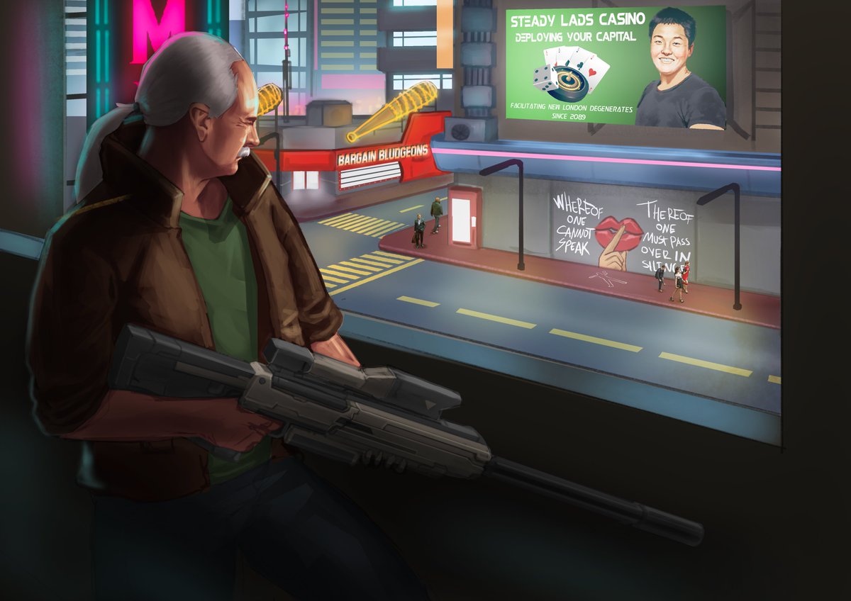 It seems like <a href="/HeyItsMeTheDev/">The Dev</a> is keeping a look out for DK. Last sighted in New London, 2109. Angel raise coming to a Telegram near you soon. #CTRL #NewLondon #GameFI #ETH