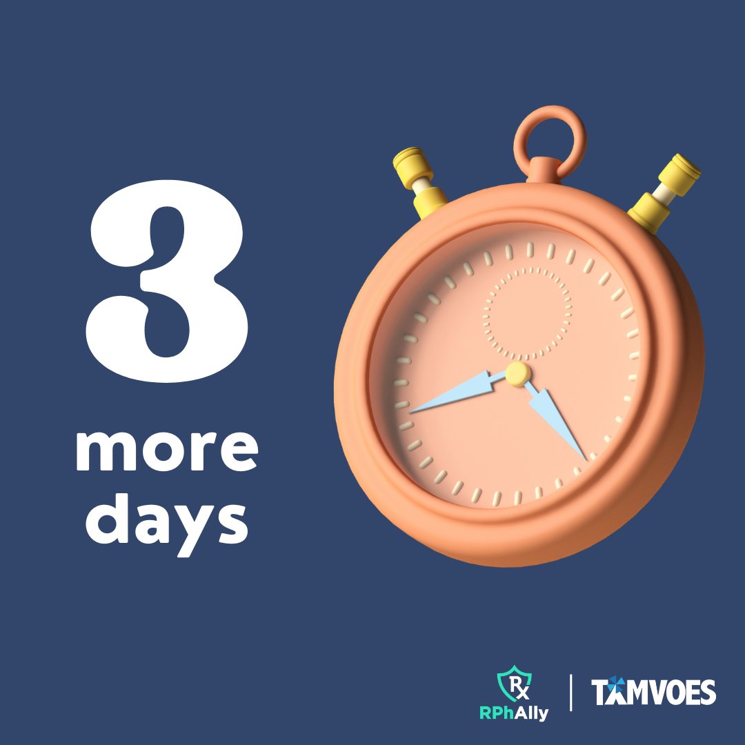 tamvoes's tweet photo. The countdown begins! 

ONLY 3 DAYS LEFT UNTIL OUR SPECIAL ANNOUNCEMENT! 

@rph_ally x TAMVOES coming soon! 🎄 ⛄️❄️

#pharmacy #pharmacists #patientcare #pharmacytech #healthcaretech https://t.co/k6N2oOqPKj